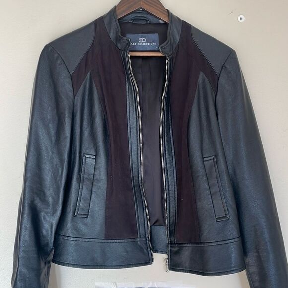 Tart Collections Vegan Leather Suede Moto Women's Jacket Black (Size M) - Picture 4 of 11